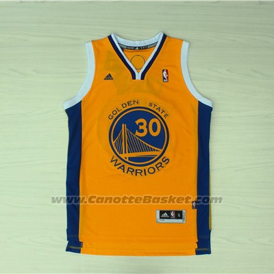 Maglia Golden State Warriors Stephen Curry #30 Giallo